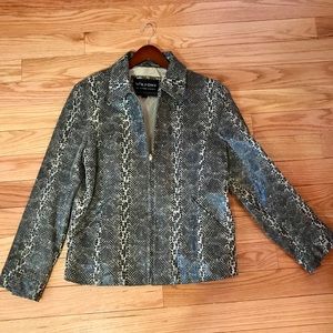 Wilson Leather Snake Print Jacket